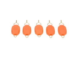 5 Parafusos de Linha de Pesca Laranja