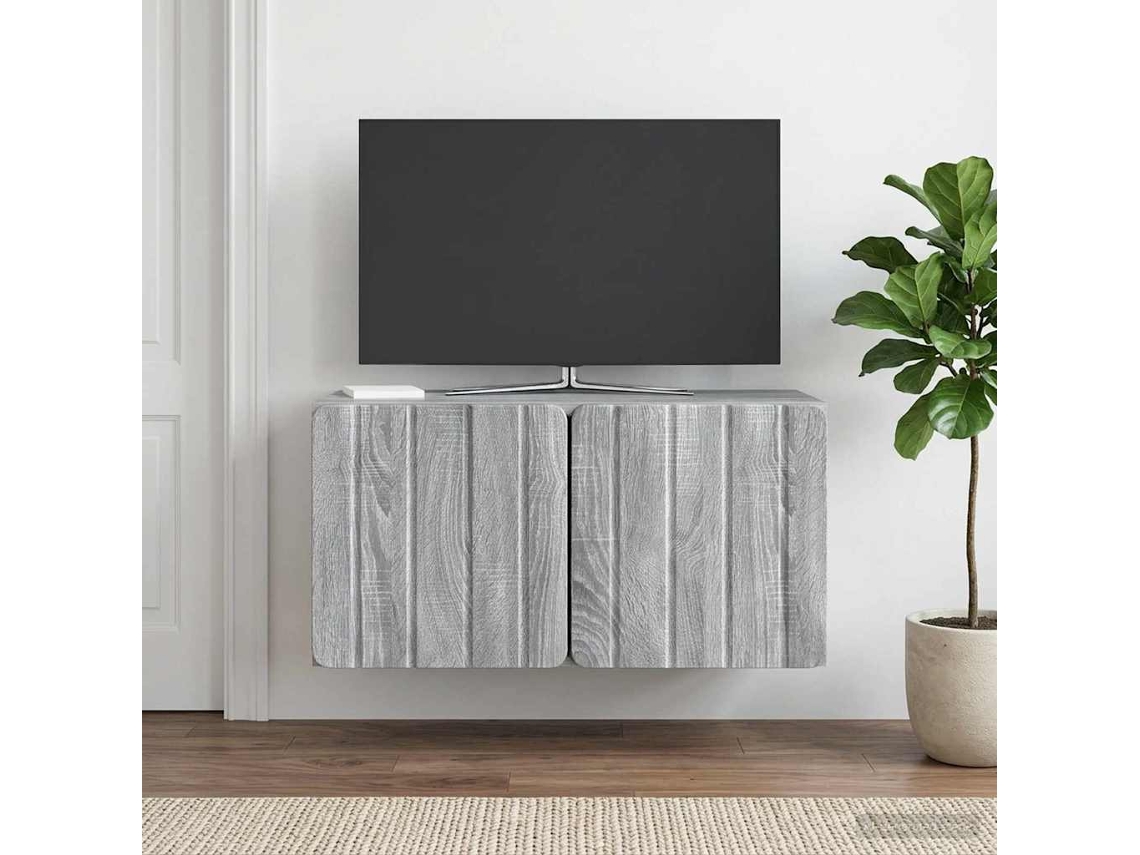 Vidaxl Gabinete De Tv De Parede 59,5 X 31 X 30 Cm Sonoma Cinzento