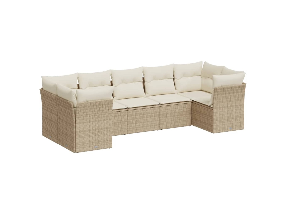 Garden Sofa Set, Garden Sofa Sets Vidaxl Bege Rattan / Vime (n/a)
