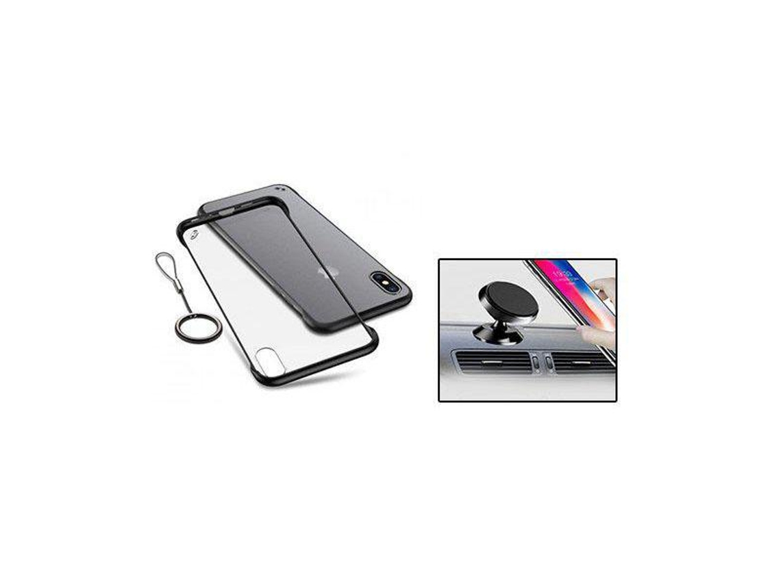 Kit Suporte Magnético Carro e Capa Naked Bumper Iphone x