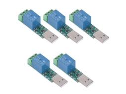 Módulo De Relé 5v 1 Canal, Controle Livre De Driver, Placa Para Computador Pc (5 Unidades)