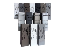 Paragüero De Metal Con Bandeja Extraíble | Porta Paraguas Moderno Blanco Diseño Umbrella