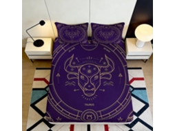 Conjunto de Cama com Estampa 3d Cabeça T em Microfibra Fronha 200x25cm