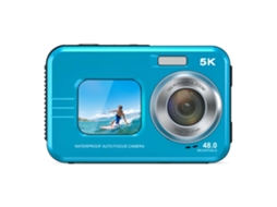 Câmera Digital À Prova Dágua 5k Ultra Hd, 48 Mp, Telas Duplas , Zoom De 16x, Foco Automático (azul) Bestvite (2,8 Traseira E 1,7 Frontal)