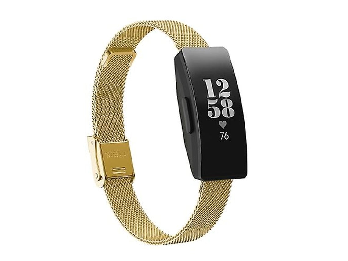 Lurelia Pulseira, Compatível Com Fitbit Inspire/ Hr/ Ace 2 Milanese Watch Band Gold