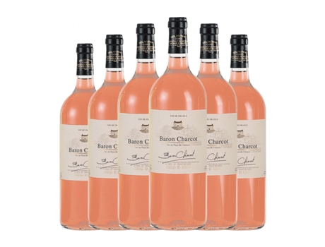 Vinho rosé LES VINS DE SAINT SATURNIN Baron Charcot Rosé Vin de Pays de l'Hérault (1 L - 6 Unidades)