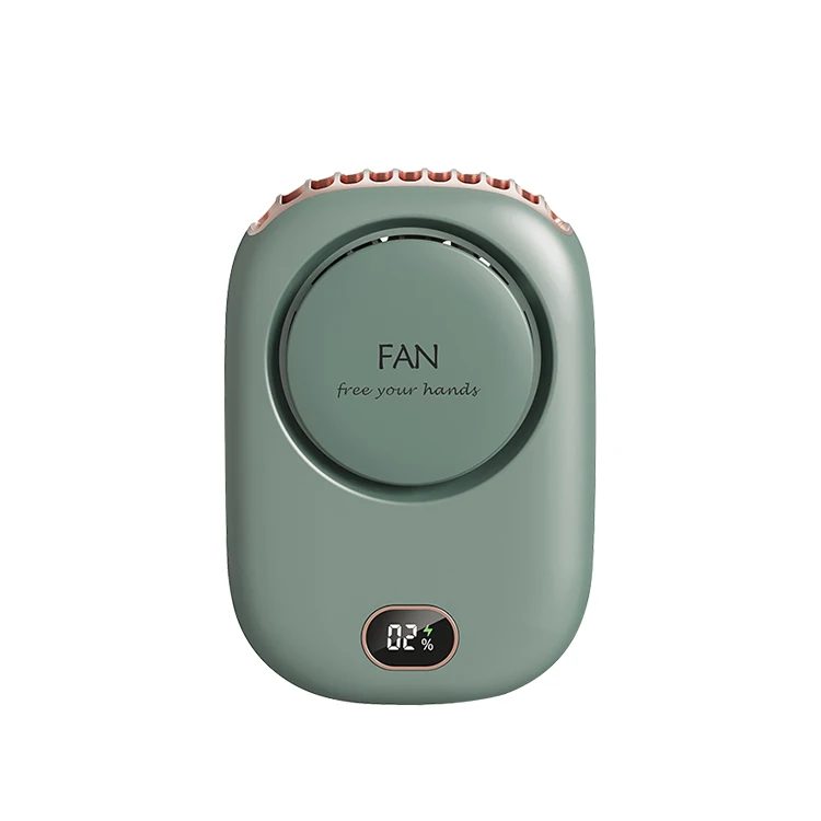 (verde) Ventilador Portátil De Pescoço, Mini Ventilador De Cintura, Adequado Para Esportes Ao Ar Livre E Viagens.