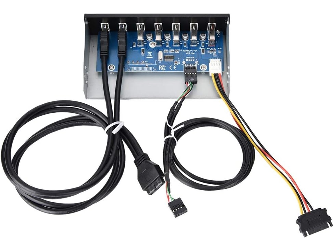 Painel Frontal Para Unidade Óptica Usb 3.0 De 5,25 Polegadas Com Hub