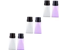 Conjunto De 6 Frascos Com Bomba Dosadora Para Cosméticos, Com Nó, À Prova De Vazamentos, Para Produtos Brancos.