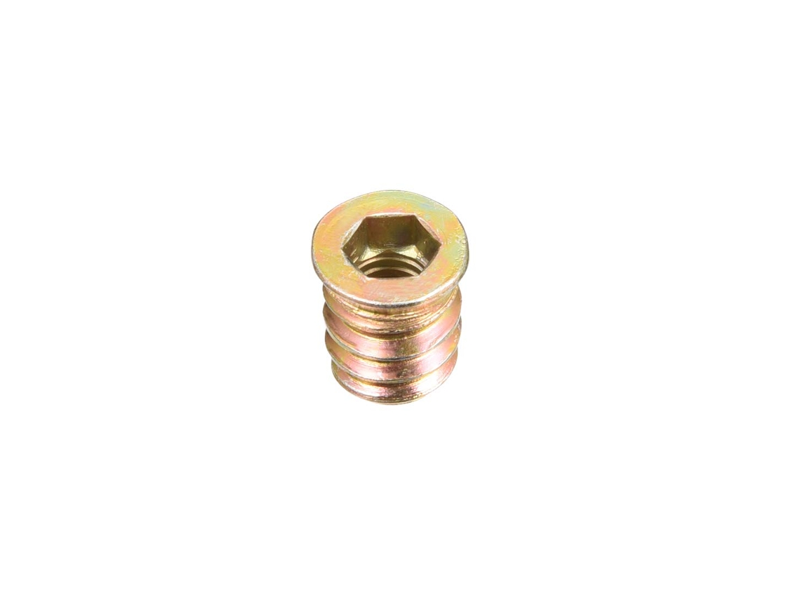 Conjunto de Insertos Roscados Sextavados com Porca M6 X 13mm para Móveis CHABERLU