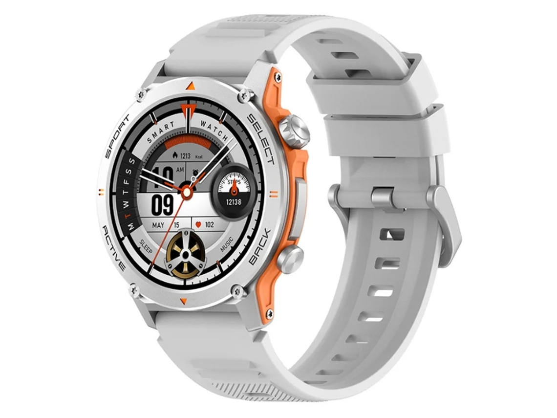 Smartwatch Com Display Amoled Design À Prova Dágua Para Exterior Rastreamento Esportivo E Monitoramento de Saúde Cinza Bestvite