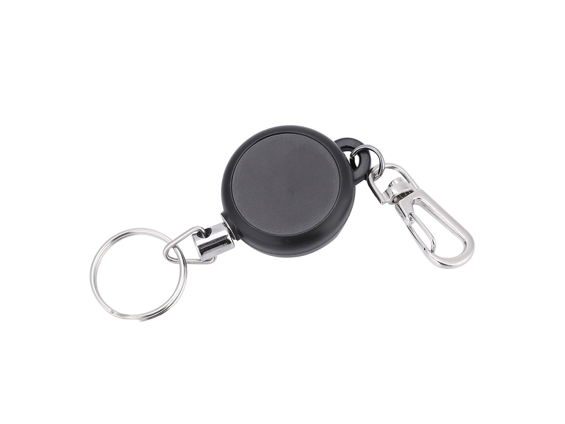 Chaveiro Retrátil Aço Inox 60cm Anti Perda
