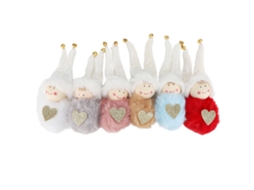 Primerox boneca de Pelúcia Pendurada de Natal Decorativa Presente para Árvore de Natal 6unidades