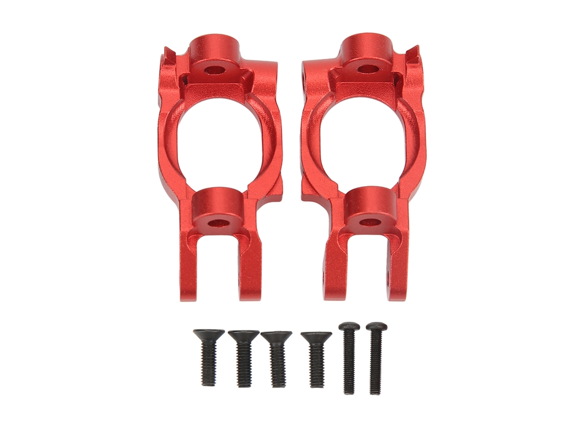 2pcs de Bloco de Roda Business, C Hub de Alumínio, Alta Resistência, para Losi Hammer Rey, Rock Rey, Carro RC 1/10 Vermelho S/MARCA