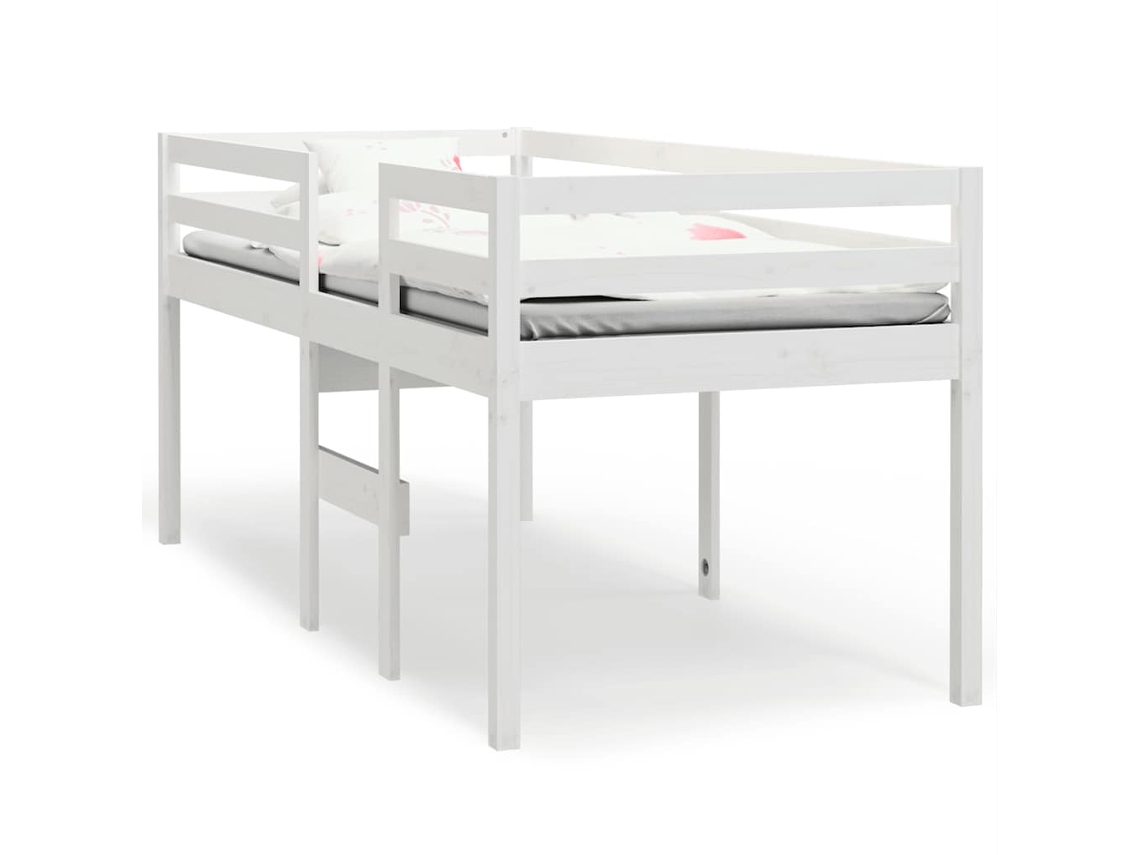 High Sleeper Bed, High Sleeper Beds Vidaxl Branco Madeira De Pinho (80 X 200 Cm)