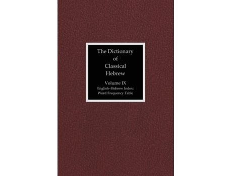 Livro The Dictionary Of Classical Hebrew, Volume Ix English-hebrew Index De Edited By David J A Clines (inglês)