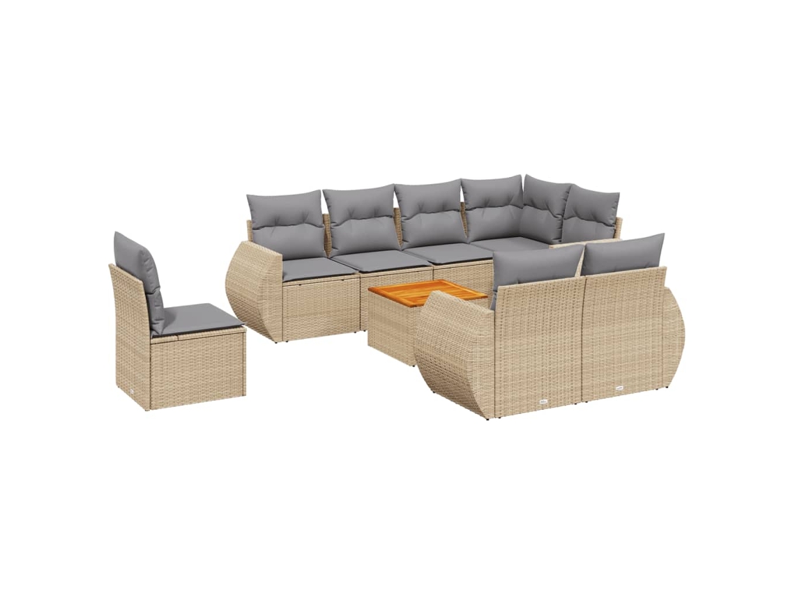 Garden Sofa Set, Garden Sofa Sets Vidaxl Bege Rattan / Vime (n/a)
