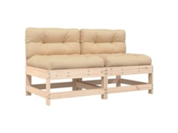 Maison Exclusive - Sofás De Centro Com Almofadões 2 Pcs Pinus Maciço