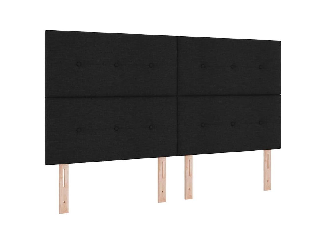 Cabeceira | Painel De Cama Ajustável Em Altura Com Cabeceira Preto 180 Cm Tecido