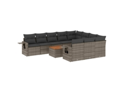 Garden Sofa Set, Garden Sofa Sets Vidaxl Preto Rattan / Vime (n/a)