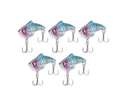 Isca Artificial Pesca 5pcs Gancho Triplo Rosa Verde