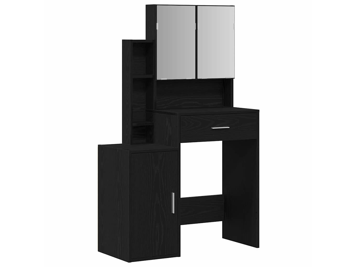 Mesa de Vestir com Gaveta Carvalho Preto 80x35x132 cm MAISON EXCLUSIVE
