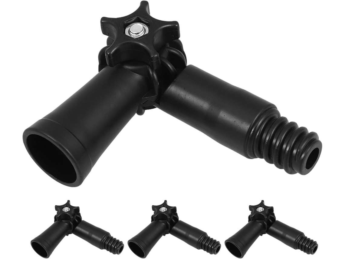 Conjunto De 4-adaptadores Giratórios Para Cabo Mop, Rosca Americana, Abs Preto, Compatíveis Com Cabos Extensíveis Para