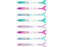 Nuobesty Conjunto De 8 Canetas Gel Com Glitter Para Meninas, Portáteis