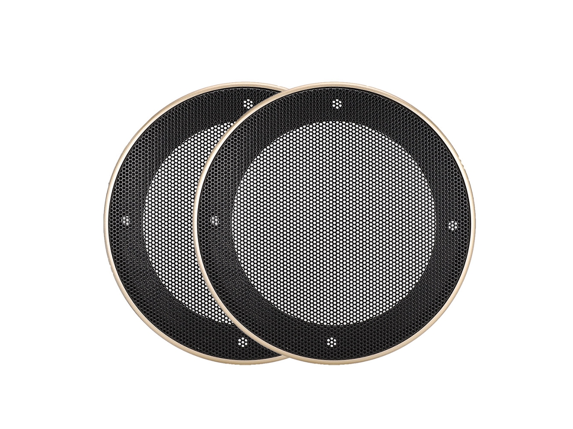 2 Fundas Decorativas para Altavoces de Coche de 4 polegadas Ouro e Preto S/MARCA