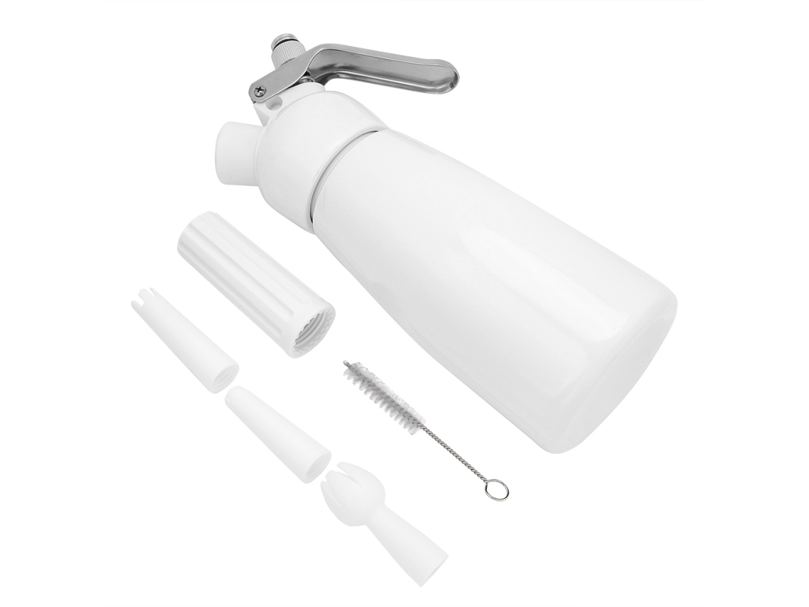 Dispenser De Creme Chantilly Laxiscreed 250ml Com Cabeça Plástica Portátil E Mínima