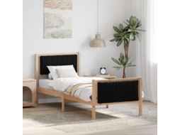 Vidaxl Estrutura da Cama com Cabeceira Castanho e Preto 80 X 200 Cm