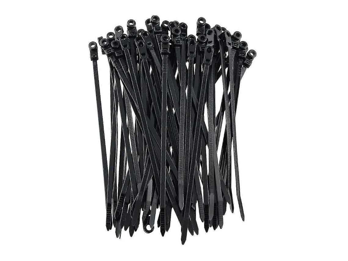 300 Abraçadeiras De Nylon Reutilizáveis​​ Com Furo Para Parafuso, Fixadoras E Com Travamento Automático
