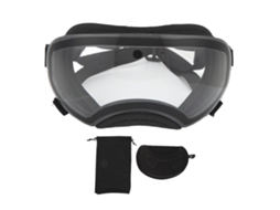 Óculos de Proteção UV para Cães com Lentes Prateadas e Alça Ajustável, Ideal para Cães Médios e Grandes | S/MARCA