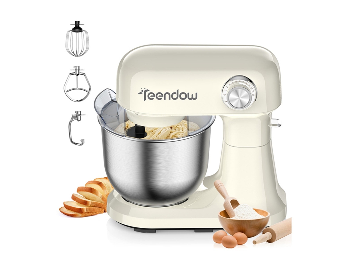 Batedeira Teendow Sm-b03c 12 Velocidades Taça Inox 5qt Branca