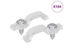 Maison Exclusive - Clipes De Faixa Led 23,8 Mm 2 Unid. Transparente
