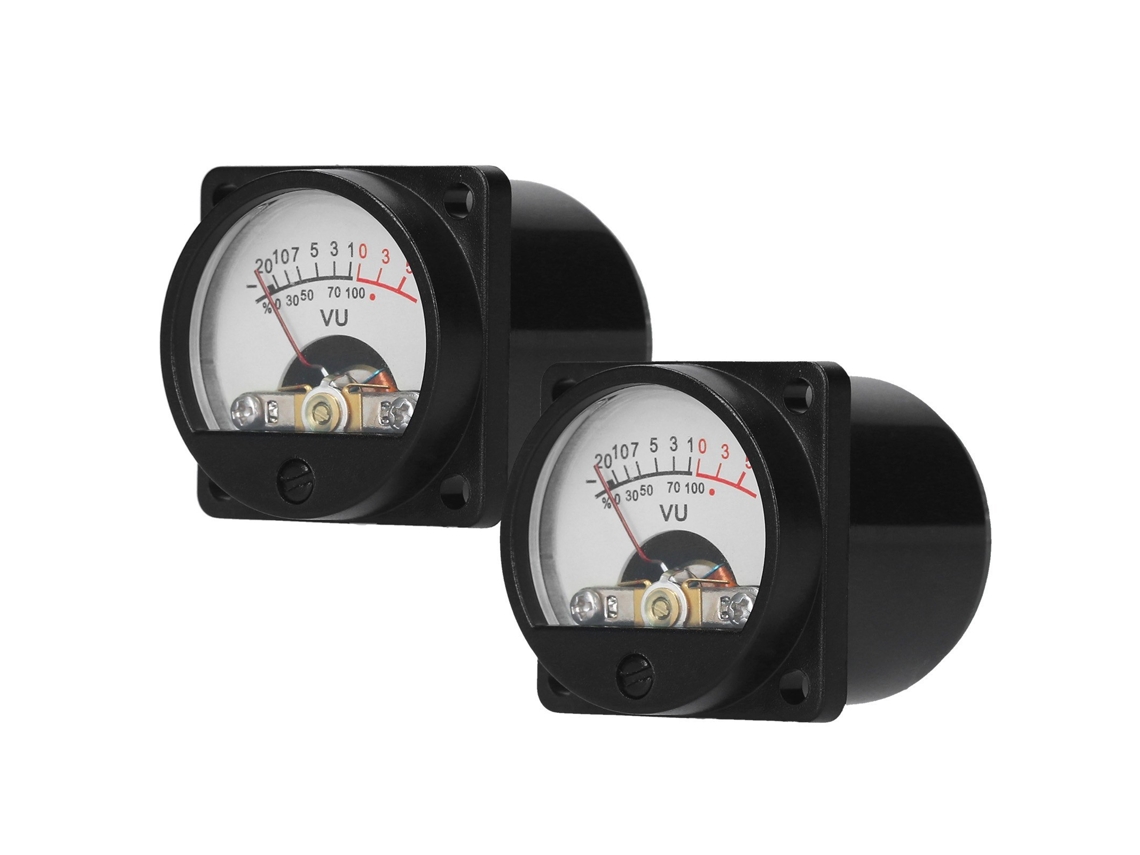 Medidor Vu 2 Pcs Painel Medidores Vu Luz Traseira Quente Analógico Db Indicador de Nível de Som Gravação e Amplificador de Nível de Áudio Co