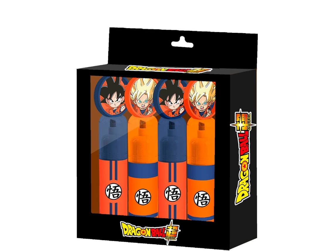 Pacote com 4 Sublinhadores Dragon Ball Super Karactermania