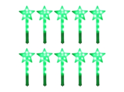 10 Peças De Bastões Piscantes Led Estrela Varinha Mágica Luminosa Brinquedo De Palco Festival Festa Acender Varinha De Fada Adultos Meninas Festa Favo