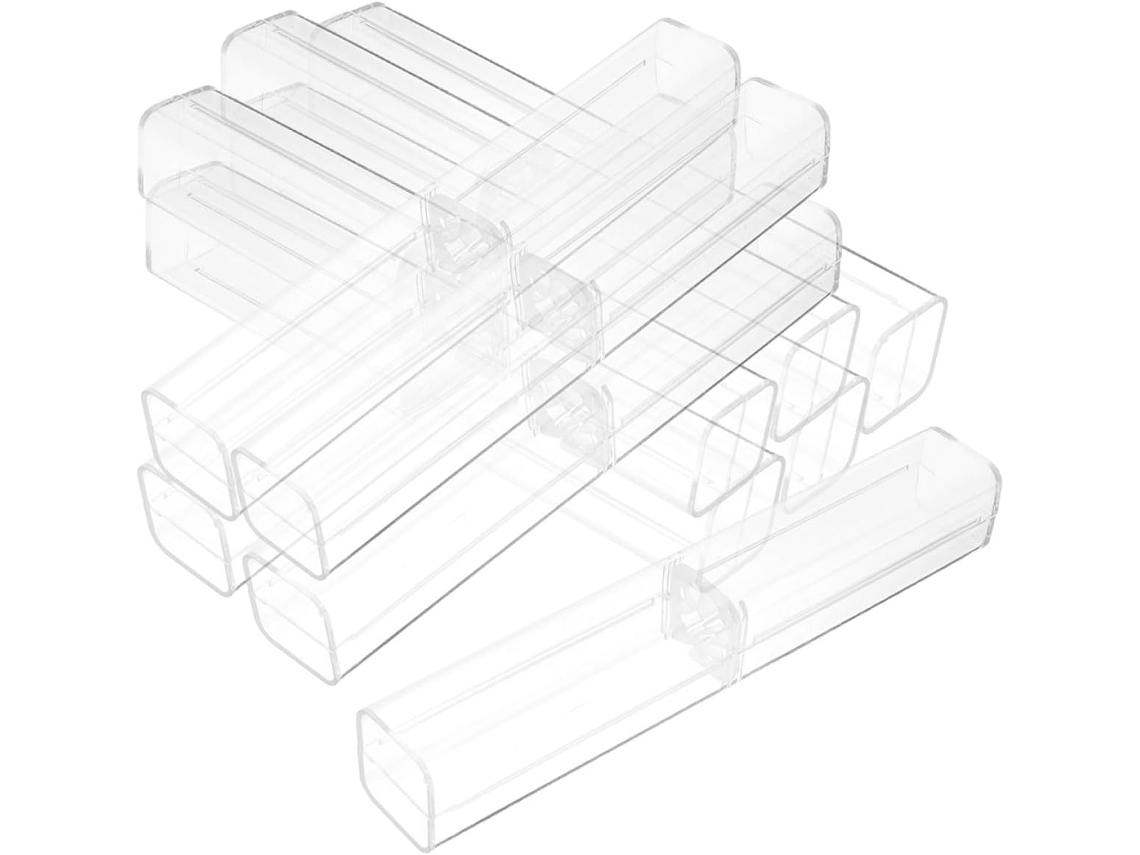 Caixa Organizadora Healeved de Plástico Transparente, Leve, Simples e Prática, com 50 Peças, Ideal para Viagen