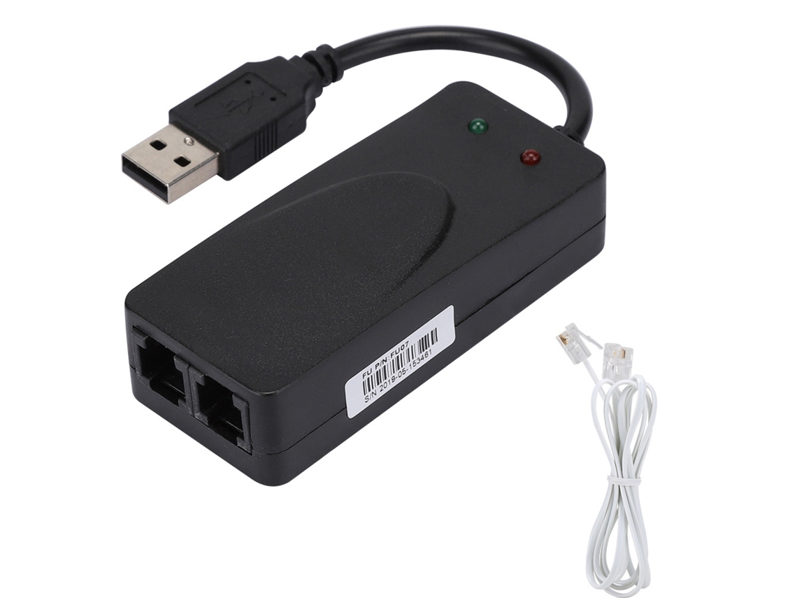 Modem Externo LAXISCREED Dual Port Usb 56k Fax
