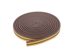 Fita de Vedação Autoadesiva para Porta e Janela 5m 9*6mm Borracha Epdm Anti ruído Marrom | S/MARCA