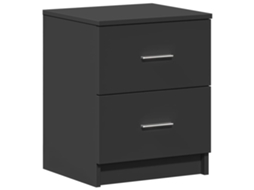 Mesa de Cabeceira com 2 Gavetas 40x36x50 Cm Preto MAISON EXCLUSIVE