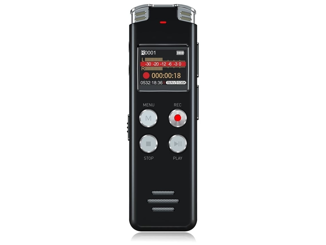 Lurelia Gravador De Voz Digital Com Usb Recarregável, Ativação Por Voz, Redução De Ruído Para Reuniões, Palestras, Entrevistas - Preto