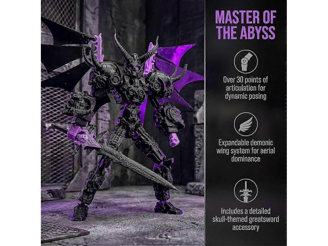 Figura De Ação De Robô Impressa Em 3d De 8 Polegadas, Com Articulações Ajustadas E Acessórios Intercambiáveisblack Blue