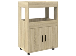 Carrinho de bar VIDAXL Marrom Madeira (60x39,5x89 cm)