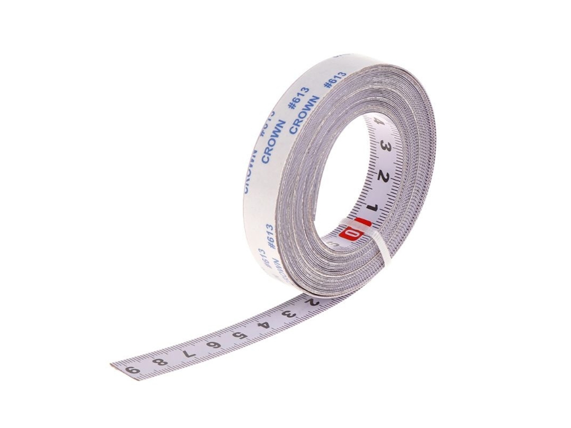 Fita métrica autoadesiva em aço inoxidável para trilho de esquadria, escala métrica, ferramenta para marcenaria, para serra de mesa, tupia e trilho em T.
