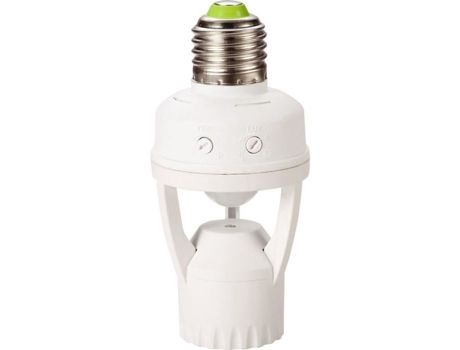 Detector Gao 360°, soquete E27, vida útil ajustável, compatível com LED/CFL