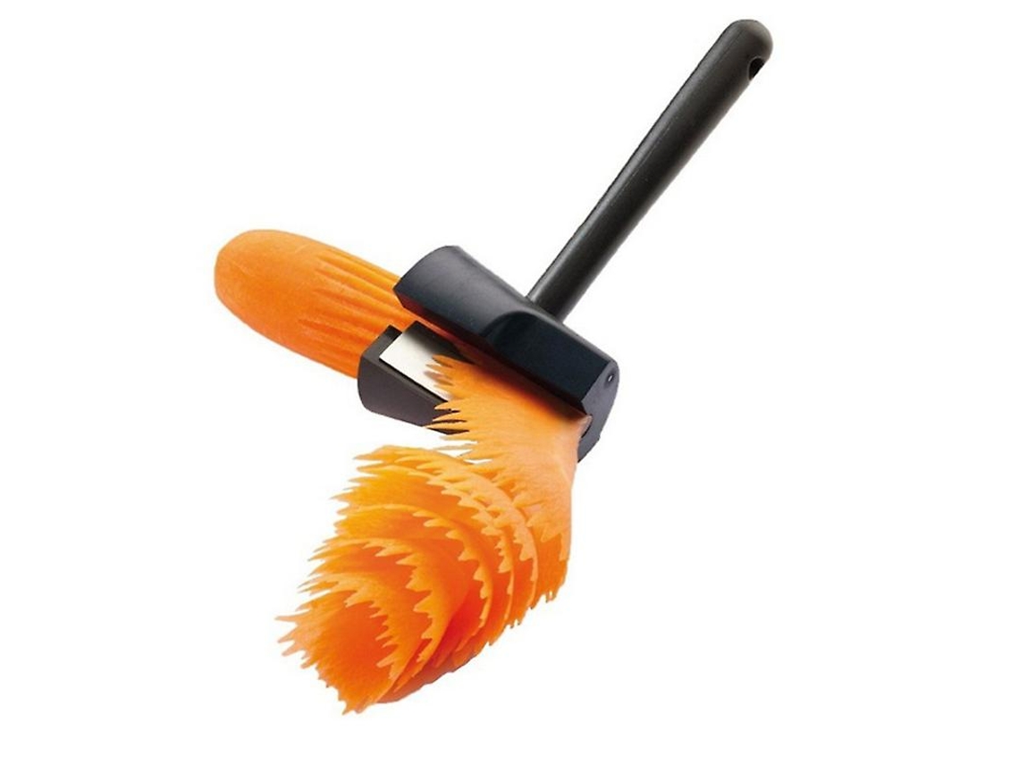Cortador Espiral Manual para Frutas e Verduras Ferramenta de Decoração Culinária Roll Flower Plástico