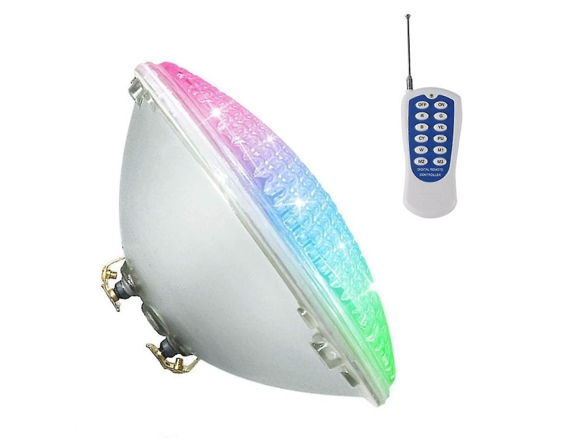 Luz Led Para Piscina 18w Par56 Rgb, Foco Subaquático Com Controle Remoto Ip68 12v