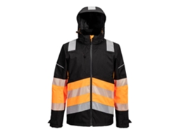 Pw3 Hi Vis Classe 1 Extreme Rain / Laranja Preto / M Capa De Chuva Portwest